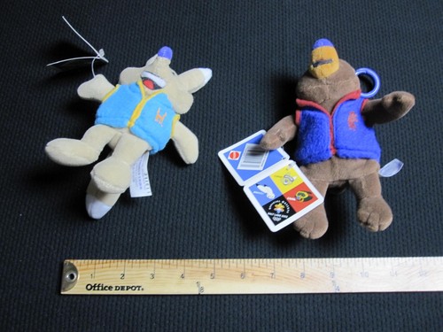 2002 Salt Lake Olympics Copper Coyote Plush & Coal Toy Backpack Hangers ~ 5336 - Picture 7 of 7