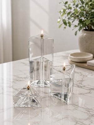 Firelight MEGA PRISM Öllampe mundgeblasenes Glas Designer Tischlampe Wohndeko