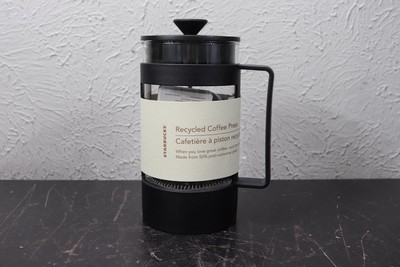 New Starbucks 8 Cup Black French Press By Bodum Plastic Beaker Locking Lid