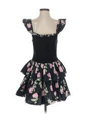 LoveShackFancy Women Black Cocktail Dress 4