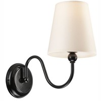 Wandleuchte Schwarz Weiß Landhaus Madisyn Wohnzimmer Schlafzimmer Wandlampe