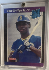 Donruss 1989 Ken Griffey Jr Rated Rookie #33 Seattle Mariners MLB Baseball Card. rookie card picture
