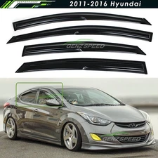 For 2011-2016 Hyundai Elantra KDM Wavy Mugen Style Window Visors Rain Guards
