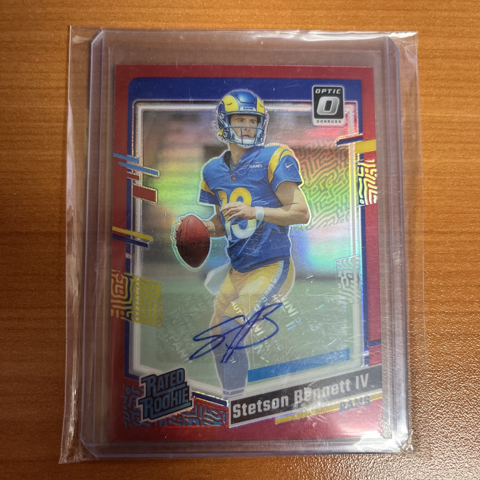 2023 Donruss Optic Rated RPS Red Prizm /75 Stetson Bennett IV Rookie Auto RC