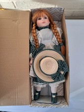 Annie - Alberon Collectable Porcelain Doll. Boxed. Red Hair Green Eyes 
