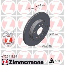 2x Zimmermann 470.5413.20 Bremsscheibe f&uuml;r MERCEDES BENZ RENAULT KANGOO CITAN