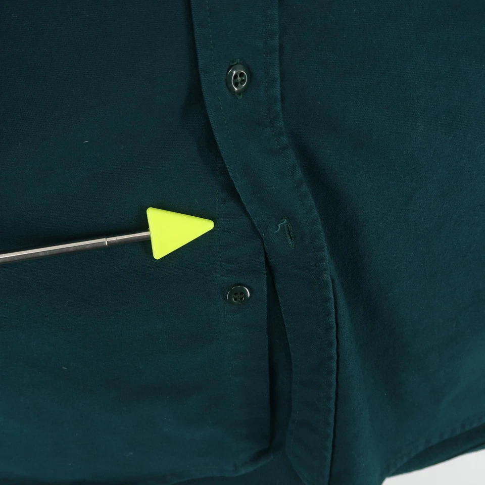 Woolrich Expedition Chamois Shirt Mens XL Green Heavyweight Vintage Flaws* - Image 4 of 4