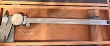Mitutoyo 505-645-50 12" Dial Caliper with Wood Case, Made in Japan