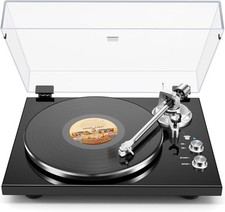 Belt Drive Turntable for Vinyl Record Player Connect with Bluetooth Speakers