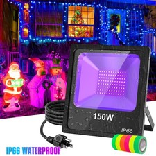 150W UV LED Black Light Christmas Glow Party Stage DJ Club Waterproof Floodlight
