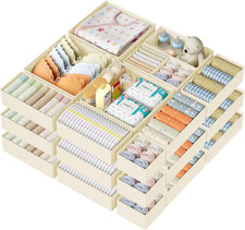 Drawer Organizer Clothes Storage - 18 Pack Baby Dresser Organizer for Nursery, F