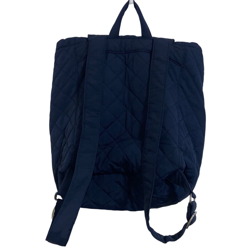 Hollister Y2K винтажный ретро 00 темно-синий стеганый рюкзак на шнурке розовый логотип - Изображение 3 из 4