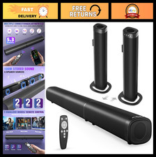100W Bluetooth Sound Bar for Smart TV, Detachable Home Speaker, Surround Sound,