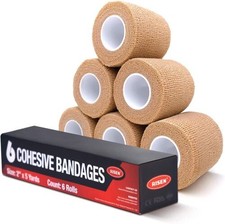 Self Adherent Wrap Adhesive Bandage Gauze Rolls Elastic First Aid Medical Tape