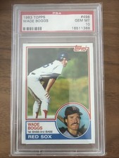 1983 Topps WADE BOGGS #498 Rookie RC Red Sox HOF PSA 10