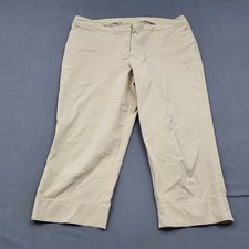 Lane Bryant Pants Womens Plus 18 Capri High Rise Stretch Straight Zip Beige