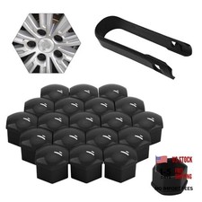 20 PCS Lug Nut Covers,17mm Hexagonal Nut Covers with Removal Tool,Plastic Black