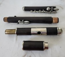 Vintage Wooden Flute or Piccolo in Original Leather Case