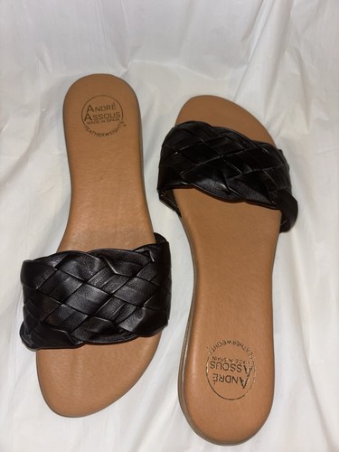 Andre Assous Nicki Featherweights Woven Slide Sandals Size 11 - Picture 7 of 7