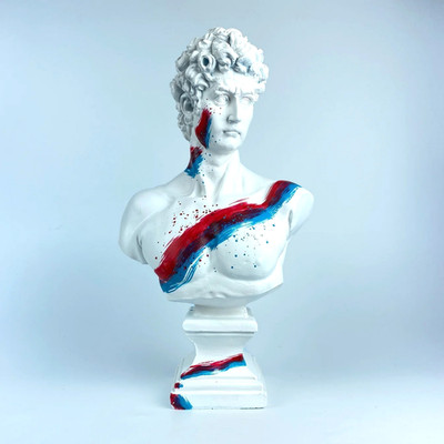 Handmade David Art Sculpture, Modern Renaissance Michelangelo Statue Home Decor
