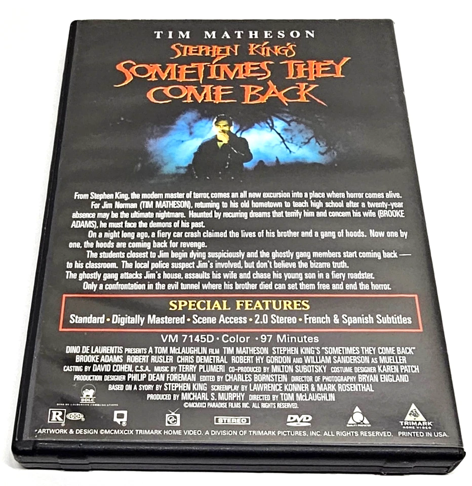 Sometimes They Come Back DVD 1998 Trimark First Edition No Barcode RARE - Image 3 of 4