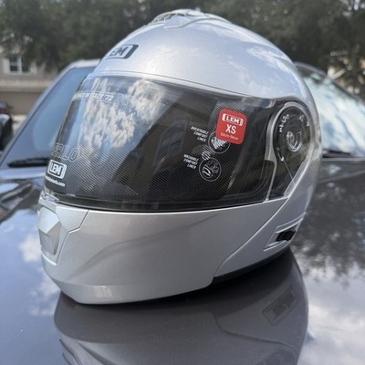 LEM Aprilo Modular Motorcycle Helmet extra small Silver Double Visor XS