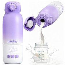 Portable Bottle Warmer for Travel - 12oz Portable Milk Warmer with Dual Heati...
