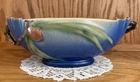 ROSEVILLE 275-6 Blue PINECONE ART POTTERY TREE BRANCH HANDLES OVAL BOWL *Z020