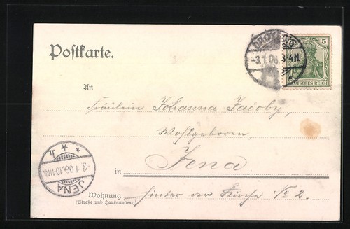 Droyssig, Gesamtansicht der Stadt, Blick zur Kirche, Ansichtskarte 1906 - Picture 2 of 2