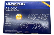 Olympus AS-5000 Transcription Kit-Foot Switch,Headset, S-Ware  New in Sealed Box