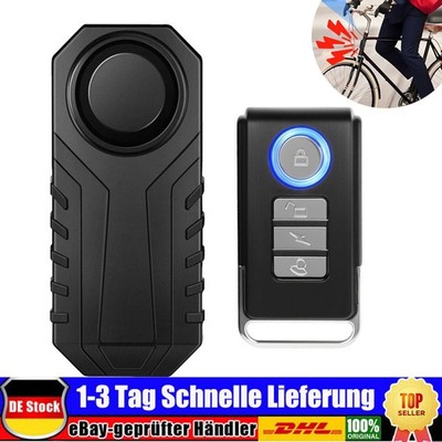 Motorrad Fahrrad Alarmanlage 113dB Drahtlos Anti Theft Erschütterungs Fernbedien
