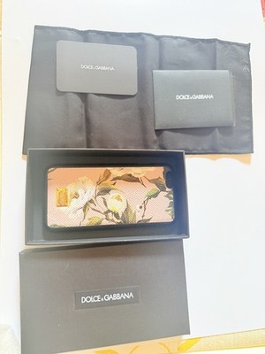 Authentic Dolce & Gabbana Pink Floral Leather iPhone 6 / 6s Phone Case RARE Y2K