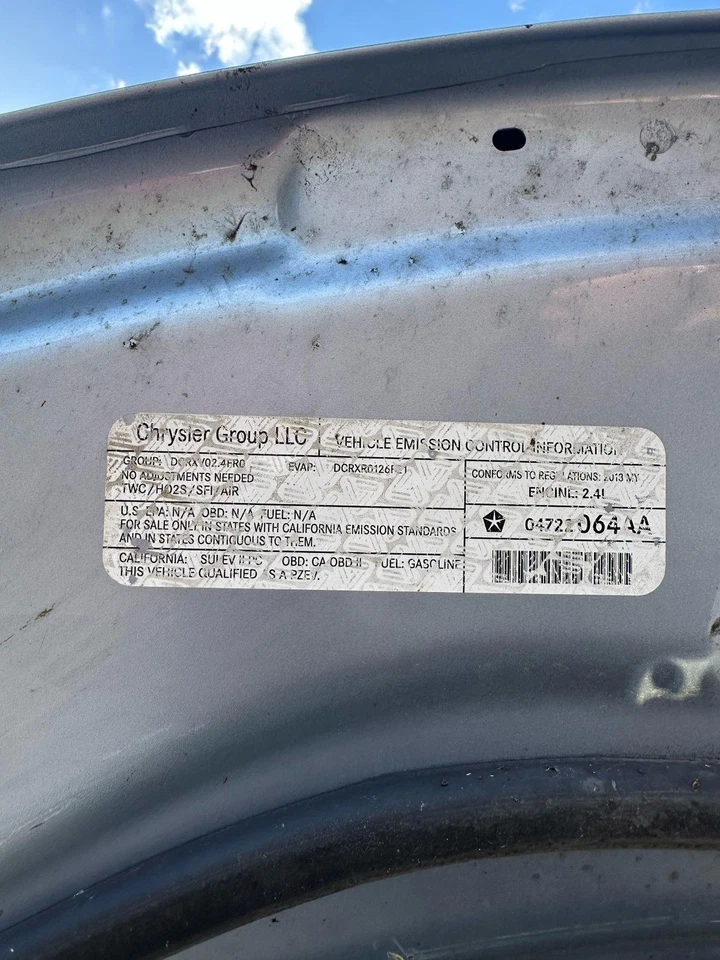 11 12 13 14 DODGE AVENGER Engine Assembly/motor - Image 2 of 2