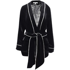 Ganni Rodier Velvet Jacket In Rayon Women Black Size 38