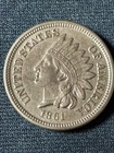1861 Indian Head Copper Nickel Cent Excellent Condition Lightly Cleaned