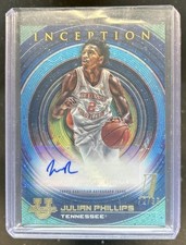 Julian Phillips Tennessee Basketball Topps Inception Autograph Rookie Card /99. rookie card picture
