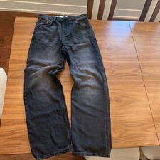 Cotton On Mens Black Charcoal Wash Straight J...