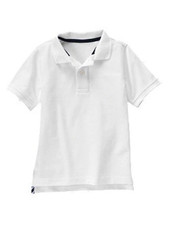 NWT GYMBOREE Boys Uniform Short Sleeve White Polo Shirt Size 6 Cotton