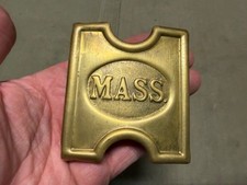 ORIGINAL SPANISH AMERICAN WAR US ARMY KRAG RIFLE MILLS AMMO BELT BUCKLE-MASS