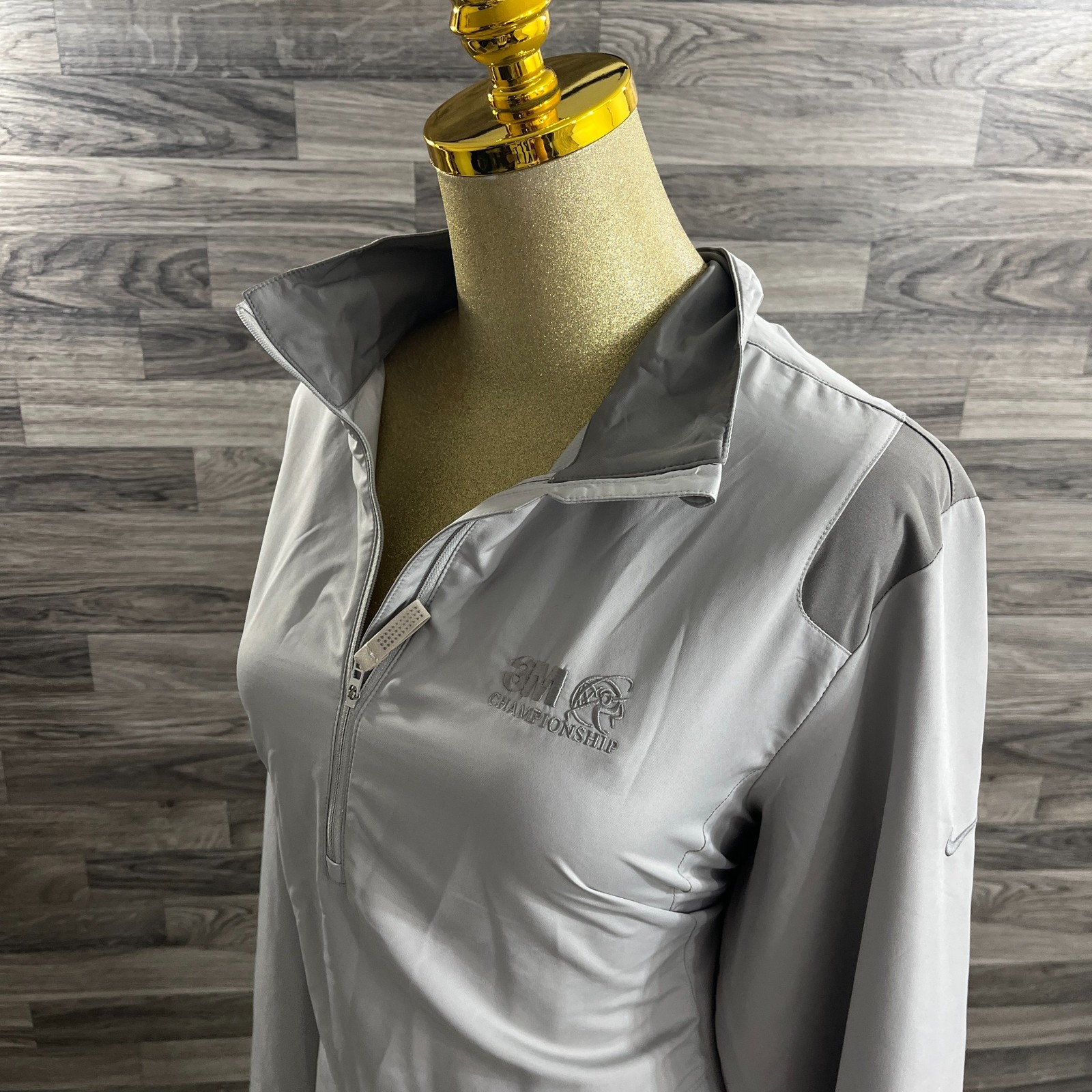 SACAI X NIKE Giacca golf donna "NUOVA" NIKE zip davanti finto collo grigio Activewear taglia XL