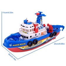 Water Spray Music Sound Light Model Toy Boat For Kids Electric Ship Fire New