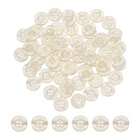 "150 StüCk NäHknöPfe (11,5Mm) FüR 15/32\" Runde 4-Loch KnöPfe, Beige"