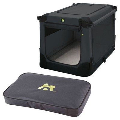 Maelson Soft Kennel anthrazit 62 cm+ Lounge Mat - Transportbox mit Matratze für 