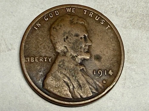 1914-S Lincoln wheat cent. VG. #q1