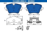 1 X Bremsbelagsatz BremsbeläGe ATE 13.0460-2662.2 FüR BMW X1