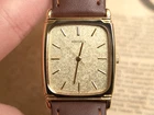 Vintage 1988 SEIKO Dolce 5P31-5170 Gold Quartz Tank Men's Watch Vintage 25mm