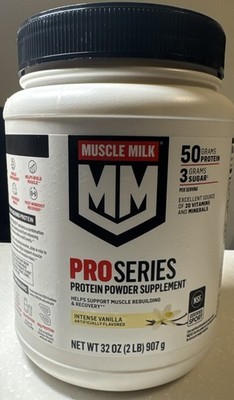 Muscle Milk Pro Series Protein Powder Intense Vanilla 50g Protein 2lbs Exp 01/27