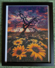 Diamond Art Picture Completed Framed Tree Flowers
