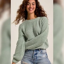 Altar'd State Crewneck Sweater - Size Medium, Green, NWT