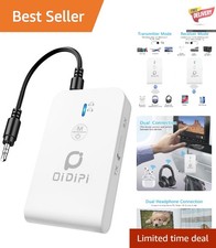 Portable Bluetooth 5.3 Transmitter  Receiver   Connect 2 Audio Devices Easily